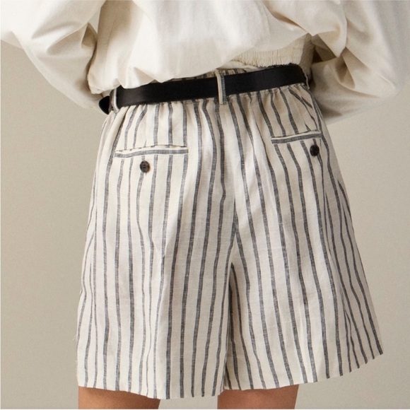 🩶 J. Crew 6” Harbor Short in Striped Linen - Picture 3 of 8